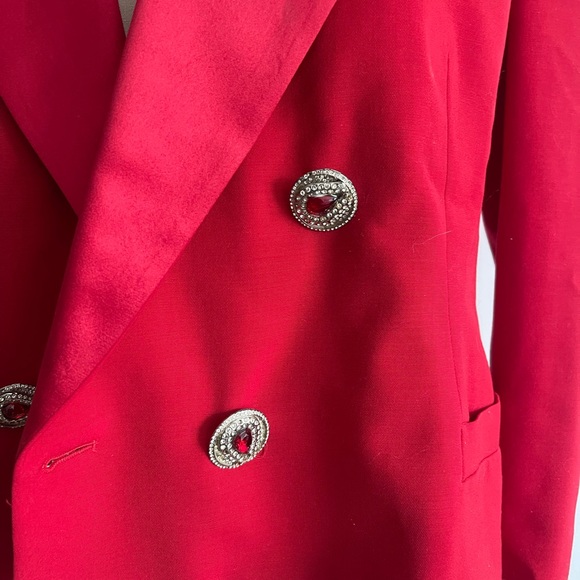 GIANNI VERSACE VTG RED BLAZER - Picture 3 of 9